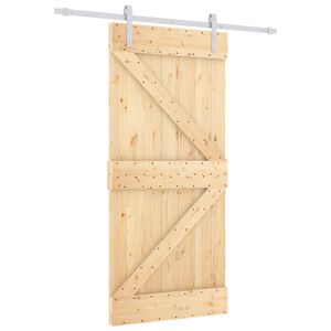 vidaXL Skyved&oslash;r Naturlig og Hvit 90 x 210 cm Heltre furu