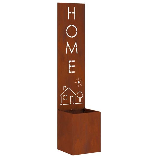 vidaXL Hageprivat skjerm Fretwork Rusten 32 x 32 x 150 cm Cortenst&aring;l