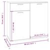 vidaXL Skjenk grå sonoma 80x36x75 cm konstruert tre
