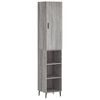 vidaXL Highboard gr&aring; sonoma 34,5x34x180 cm konstruert tre