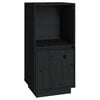 vidaXL Skjenk svart 38x35x80 cm heltre furu