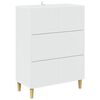 vidaXL Skuffeskap Hvit 66 x 34,5 x 90 cm Konstruert tre