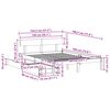 vidaXL Sengeramme uten madrass 140x190 cm heltre furu