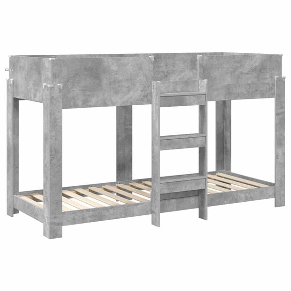 vidaXL K&oslash;yeseng for Barn Betonggr&aring; 80 x 190 cm Konstruert tre