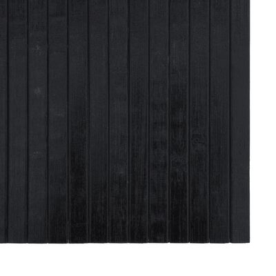 vidaXL Teppe rektangulært svart 100x400 cm bambus