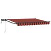 vidaXL Manuell utvidbar markise med LED-lamper 3,5 x 2,5 m