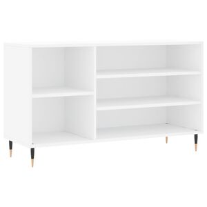vidaXL Skoskap h&oslash;yglans hvit 102x36x60 cm konstruert tre