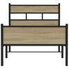 vidaXL Sengeramme uten madrass sonoma eik 100x190 cm konstruert tre