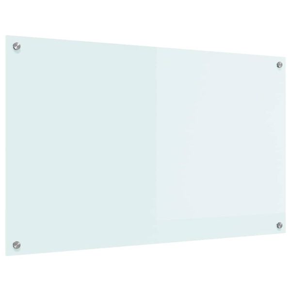 vidaXL Kjøkkenbakplate Hvit 100 x 60 cm herdet glass
