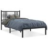 vidaXL Sengeramme i metall med hodegavl svart 100x190 cm