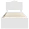 vidaXL Sengestamme med hodegjerde Hvit 90 x 190 cm Massiv furu