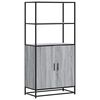 vidaXL Highboard gr&aring; sonoma 68x35x139 cm konstruert tre og metall