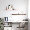 vidaXL Vegghylle med hylle 2 pcs R&oslash;d 115 x 9 x 3 cm Konstruert tre