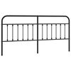 vidaXL Utskiftbar sengegavl i metall svart 193 cm
