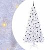 vidaXL Kunstig juletre med 300 LED med stativ Hvit 240 cm PVC og st&aring;l