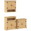 vidaXL Baderomsskap 3 stk Corona heltre furu