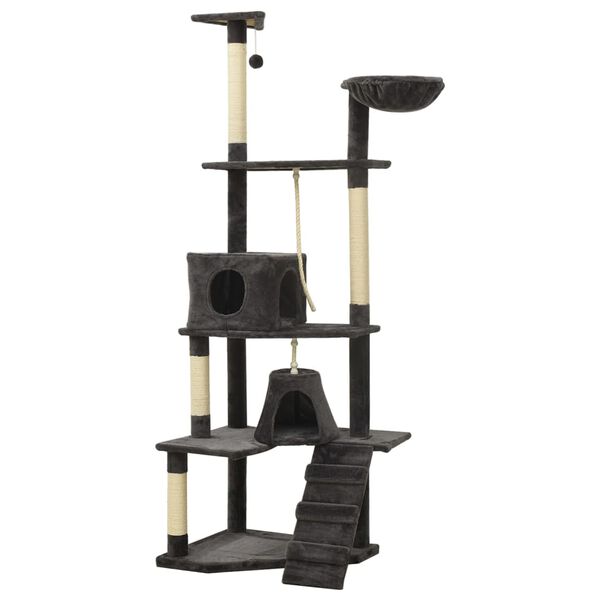 vidaXL Kloretre med sisalstolper m&oslash;rkegr&aring; 191 cm