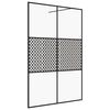 vidaXL Dusjvegg med klart ESG-glass 140x195 cm svart