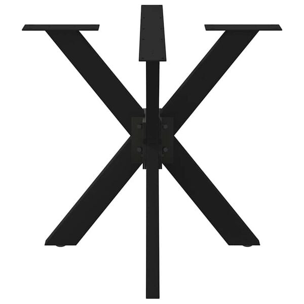 vidaXL Spisebordben edderkoppformet svart 85x85x(72-73) cm st&aring;l