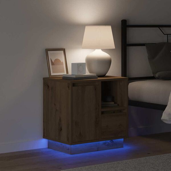 vidaXL Nattbordskap Artisan Eik 50 x 34,5 x 50 cm. Konstruert tre