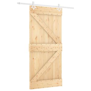 vidaXL Skyved&oslash;r Naturlig og Hvit 100 x 210 cm Heltre furu