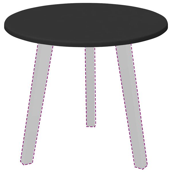 vidaXL Bordplate Svart 50 x 50 x 1,5 cm Konstruert tre