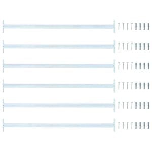 vidaXL Justerbar vindusikkerhetsstang 6 pcs s&oslash;lv St&aring;l