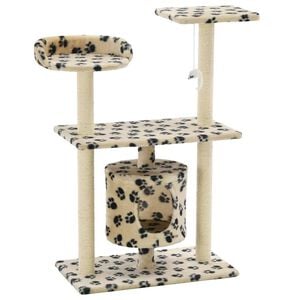 vidaXL Kloretre med klorestolper i sisal 95 cm poteavtrykk beige