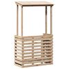 vidaXL Utend&oslash;rs barbord med tak 112,5x57x195,5 cm heltre furu