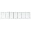 vidaXL Gabionkurv med deksel 700x100x150 cm galvanisert jern
