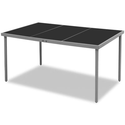 vidaXL Hagebord 150x90x74 cm svart stål
