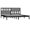 vidaXL Sengeramme svart heltre furu 200x200 cm