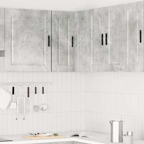 vidaXL Kjøkken vegg hjørneskap Porto betonggrå konstruert tre