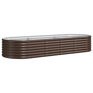 vidaXL H&oslash;ybed galvanisert st&aring;l 224x80x36 cm brun