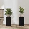 vidaXL Planteholder 2 pcs Svart Eik 10 x 10 x 18 cm Konstruert tre