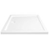 vidaXL Rektangulært dusjbrett ABS hvit 80x90 cm