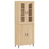 vidaXL Highboard sonoma eik 69,5x34x180 cm konstruert tre