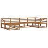 vidaXL Utend&oslash;rs sofa-sett 6 pcs Naturlig Solid akasietre