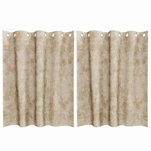vidaXL Fl&oslash;yel Gardiner 2 stk. Krem 140 x 140 cm Fl&oslash;yel
