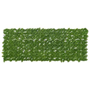 vidaXL Balkong skjerm med blader Gr&oslash;nn og gul 200 x 75 cm