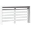 vidaXL Radiatordeksel hvit 149x20x82 cm konstruert tre