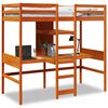 vidaXL Ramme for loftseng uten madrass voksbrun 90x190 cm heltre furu