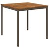vidaXL Hage middagsbord Naturlig og Kaffe 80 x 80,5 x 75 cm