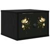 vidaXL Vegghengt nattbord BREMEN Svart eik 36 x 33 x 25 cm
