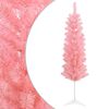vidaXL Kunstig Slankt Jule Tre 120 cm PVC og st&aring;l Rosa
