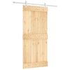 vidaXL Skyved&oslash;r 95 x 210 cm Massiv Furu Tre (Ubehandlet)