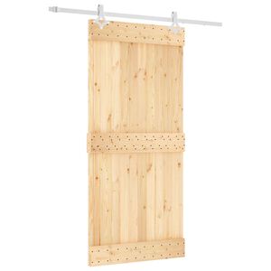 vidaXL Skyved&oslash;r 95 x 210 cm Massiv Furu Tre (Ubehandlet)