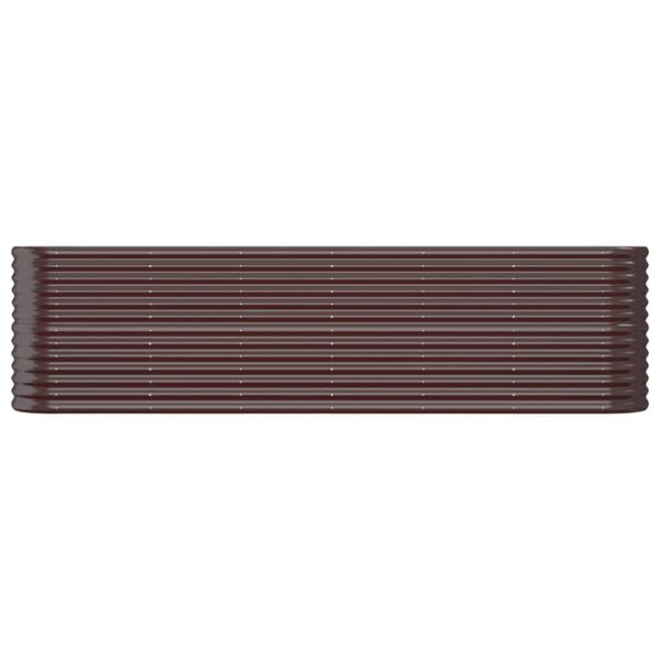 vidaXL Høybed galvanisert stål 260x40x68 cm brun