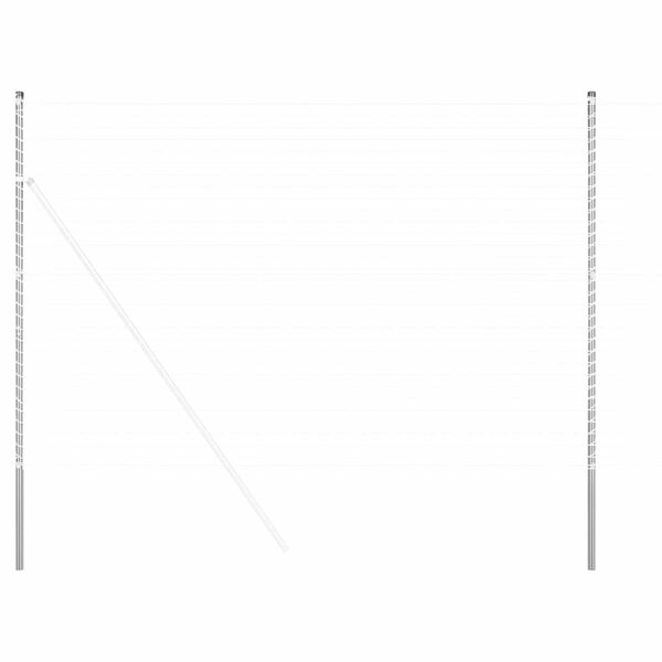 vidaXL Gjerdep&aring;le 12 pcs s&oslash;lv Pulverlakkert st&aring;l