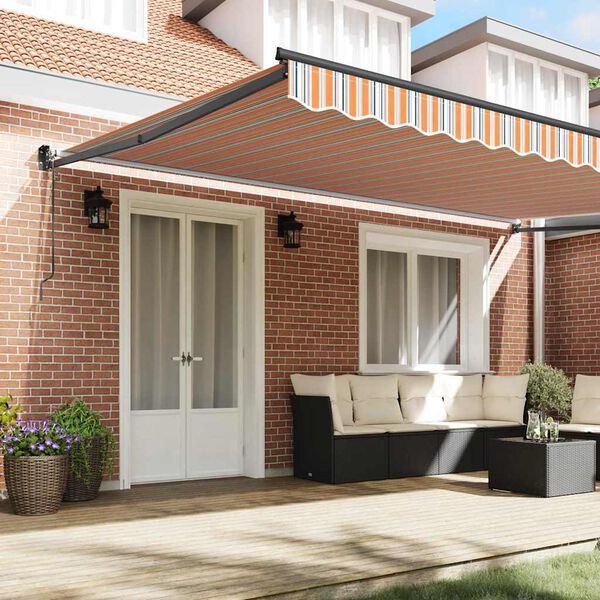 vidaXL Innvendbar Markise Flerfarget 500 × 300 cm Stoff og Metall